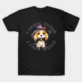 I don't swear I cast spells, beagle dog, funny gifts for dog lovers T-Shirt